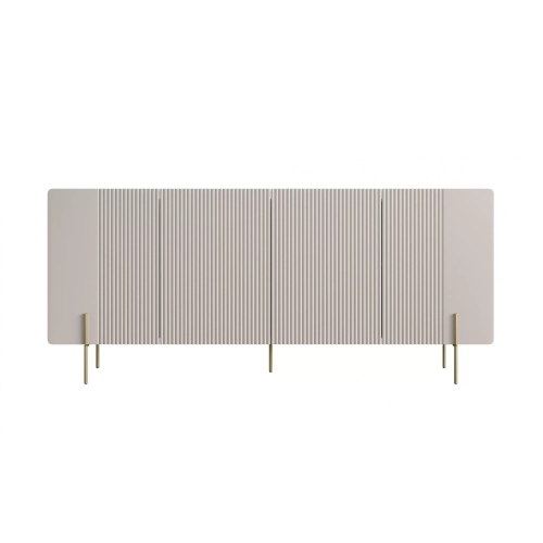 Komoda Malmi 200 cm - kaszmir / crema bianca / złote nóżki